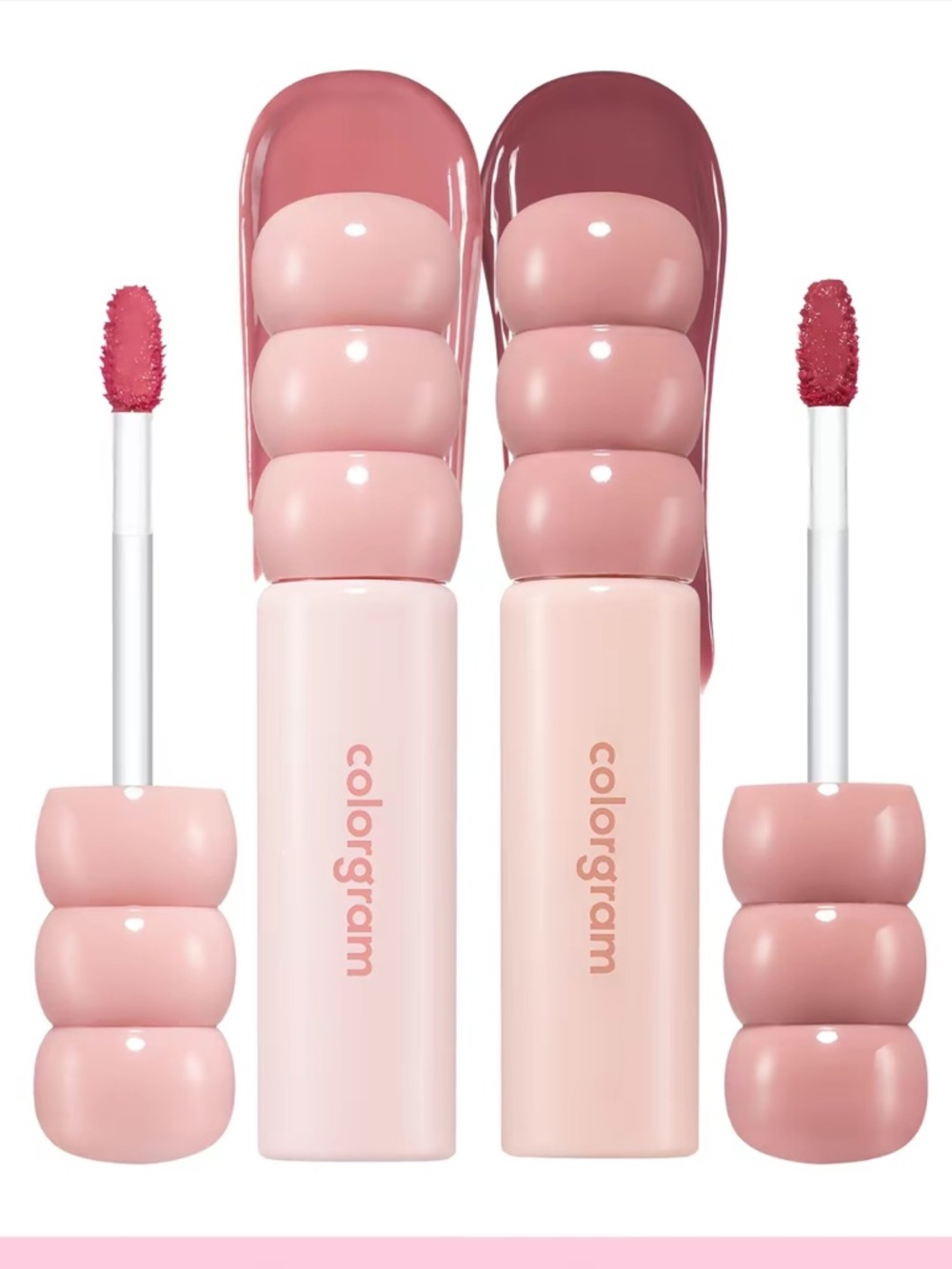 BNIB Colorgram Creamy Liquid Lipstick Duo sulky lychee/satisfied fig (pink/rose)